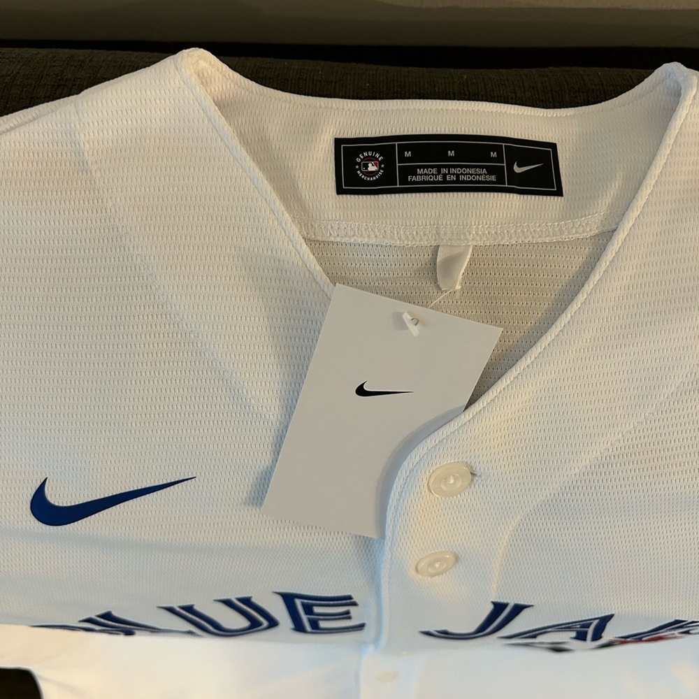 $115 Nike Authentic Toronto Blue Jays MLB Baseball White Jersey Men’s Size M - Picture 5 of 6
